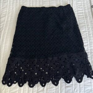 Black Crochet Skirt